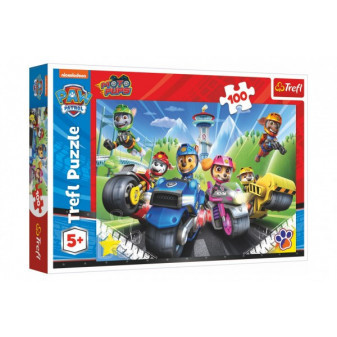 Puzzle Tlapková patrola na motorkách/Paw patrol 100 dílků 41x27,5cm v krabici 29x19x4cm