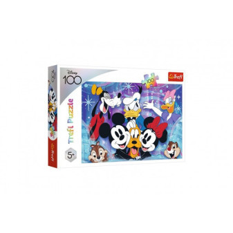 Puzzle Vo svete Disney je zábava 100 dielikov 41x27, 5cm v krabici 29x20x4cm
