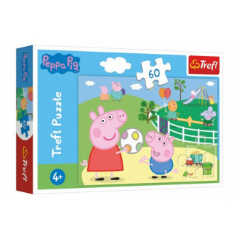 Puzzle Prasiatko Peppa / Peppa Pig Zábava s priateľmi 33x22cm 60 dielikov v krabičke 21x14x4cm