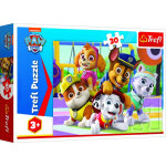 Puzzle Tlapková patrola vždy včas/Paw Patrol 27x20cm 30 dílků v krabičce 21x14x4cm