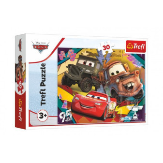 Puzzle Cars 3/Rýchle autá 27x20cm 30 dielikov v krabičke 21x14x4cm