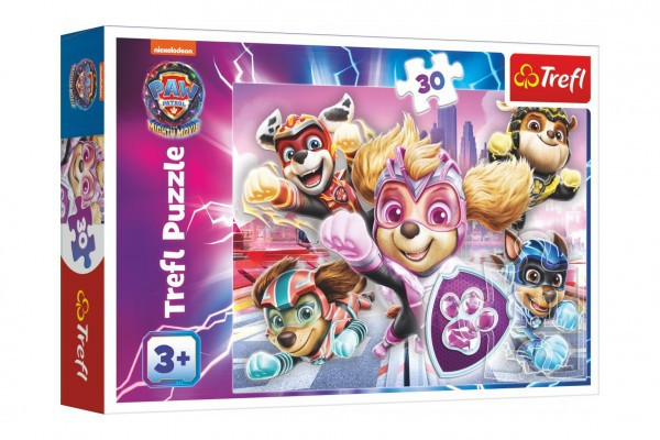 Puzzle Hrdinovia mesta Tlapková patrola / Paw Patrol 27x20cm 30 dielikov v krabičke 21x14x4cm