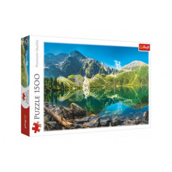 Puzzle Mořské oko,Tatry, Polsko 85x58cm 1500 dílků v krabici 40x27x6cm