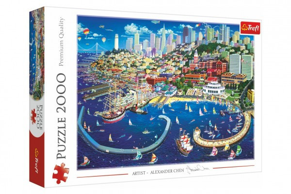 Puzzle Záliv v San Franciscu 2000 dielikov 96,1x68,2cm v krabici 40x27x6cm