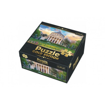 Puzzle Rumuńskie Atheneum, Bukareszt, Rumunia - Złota Edycja 500 elementów 48x34cm w pudełku 26x26x10