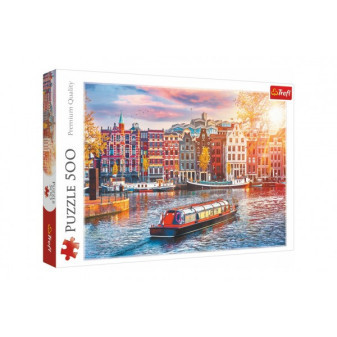 Puzzle Amsterdam, Nizozemí 500 dílků 48x34cm v krabici 39,5x27x4,5cm