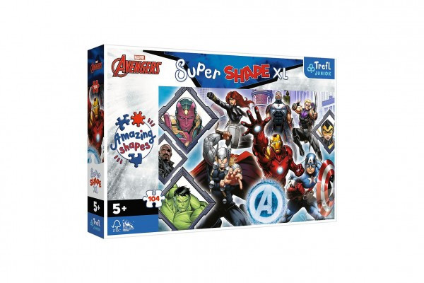 Puzzle 104 XL Super Shape Twoi ulubieni Avengers/Avengers 60x40cm w pudełku 40x27x6cm