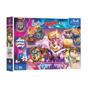 Puzzle Šťastné psy 60 XXL Super Shape Tlapková patrola / Paw Patrol 60x40cm v krabici 33x23x6cm