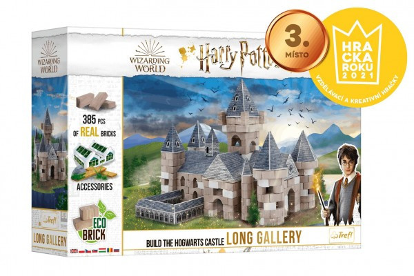 Stavajte z tehál Harry Potter - Dlhá galéria stavebnice Brick Trick v krabici 40x27x9cm
