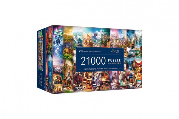 Puzzle Earth Chronicles: od stvoření po budoucnost 21000 dílků v krabici 50x23x31cm