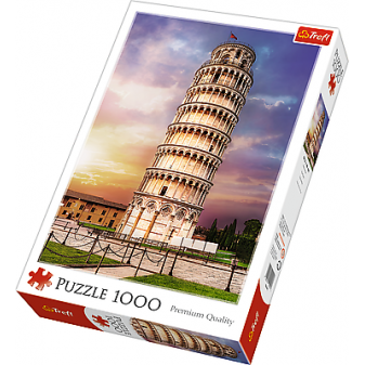 Puzzle Krzywa Wieża w Pizie 1000 sztuk 68,3x48cm w pudełku 27x40x6cm