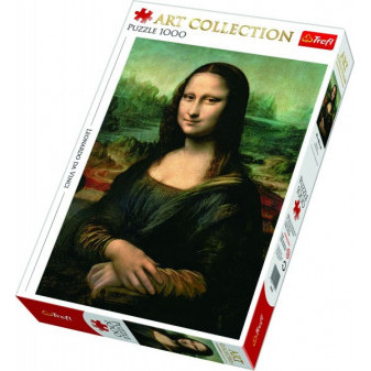 Puzzle Mona Lisa 1000 sztuk 48x68cm w pudełku 40x27x6cm