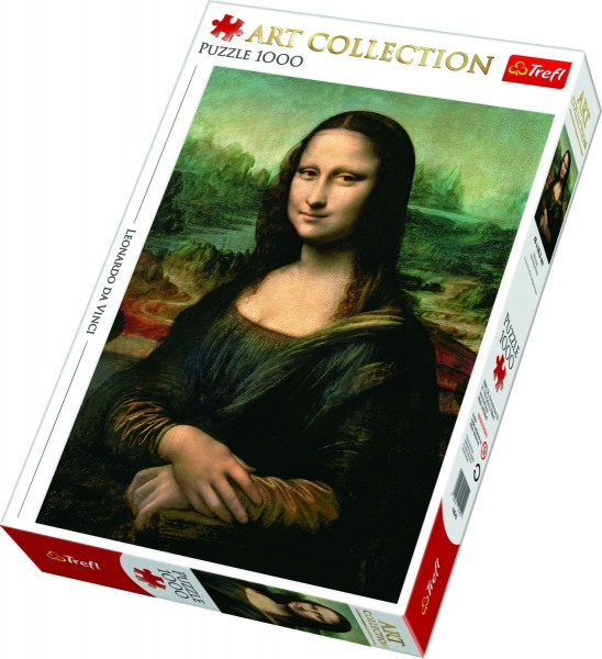 Puzzle Mona Lisa 1000 sztuk 48x68cm w pudełku 40x27x6cm