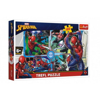 Puzzle Spiderman zachraňuje Disney koláž 41x27, 5cm 160 dielikov v krabici 29x19x4cm