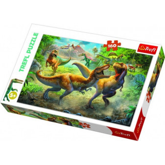 Puzzle Dinosaury/Tyranosaurus 41x27, 5cm 160 dielikov v krabici 29x19x4cm