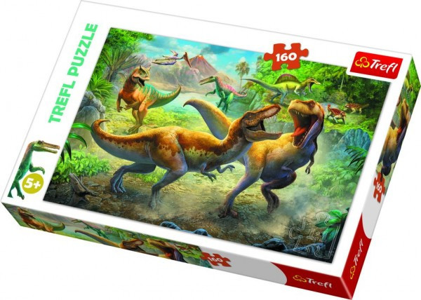 Puzzle Dinosaury/Tyranosaurus 41x27, 5cm 160 dielikov v krabici 29x19x4cm