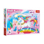 Puzzle W kryształowym świecie jednorożca 100 sztuk 41x27,5cm w pudełku 29x19x4cm