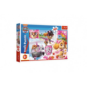 Puzzle Paw Patrol/Tlapková patrola Skye v akcii 41x27,5cm 100 dielikov v krabici 29x19x4cm