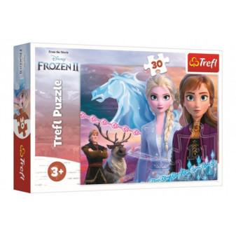 Puzzle Ľadové kráľovstvo II/Frozen II 30 dielikov 27x20cm v krabici 21x14x4cm