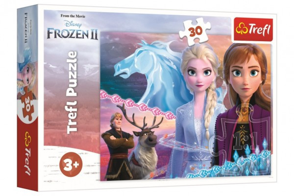 Puzzle Ľadové kráľovstvo II/Frozen II 30 dielikov 27x20cm v krabici 21x14x4cm