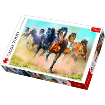 Puzzle Stado koni 2000 sztuk 96x68cm w pudełku 40x27x6cm