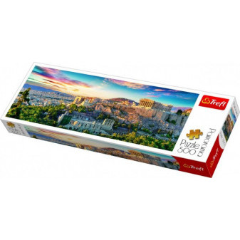 Puzzle Acropolis, Atény panorama 500 dílků 66x23,7cm v krabici 40x13x4cm