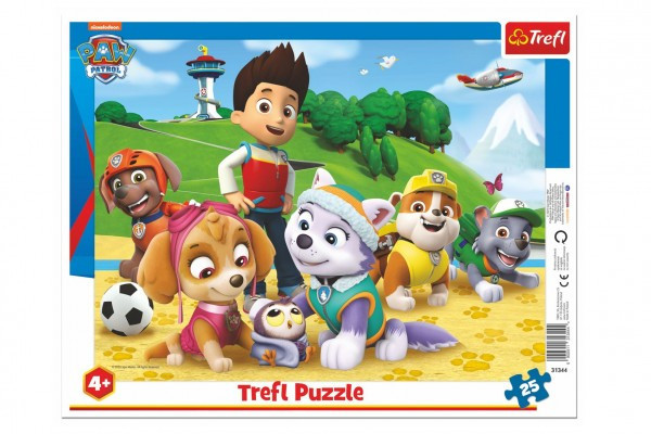 Puzzle deskové Paw Patrol/Tlapková patrola na stopě 37x29cm 25 dílků ve fólii