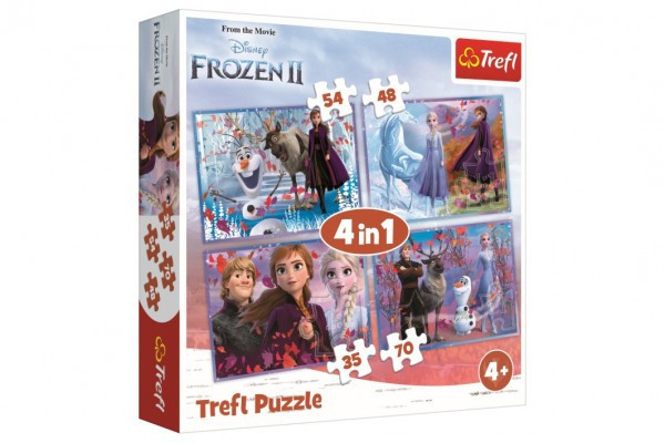 Puzzle 4 w 1 Królestwo Lodu II/Kraina Lodu II w pudełku 28x28x6cm