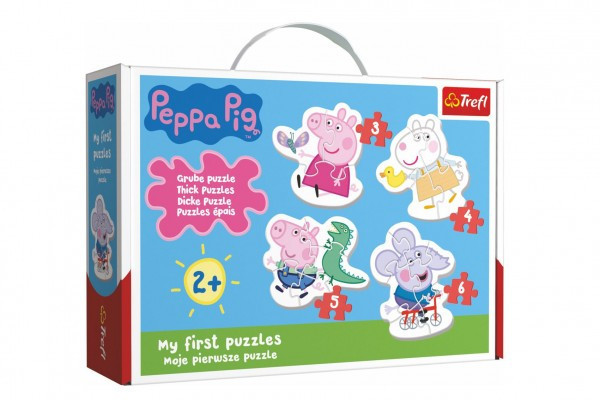 Puzzle pre najmenších Prasiatko Peppa/Peppa Pig 18 dielikov v krabici 27x19x6cm 2+