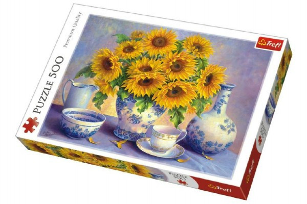Puzzle Słoneczniki malowane 500 sztuk 48x34cm w pudełku 40x27x4,5cm