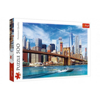 Puzzle Widok Nowego Jorku 500 sztuk 58x34cm w pudełku 40x26,5x4,5cm