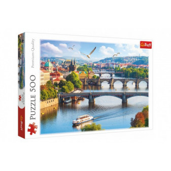 Puzzle Praha, Česká Republika 500 dílků 48x34cm v krabici 40x27x4,5cm