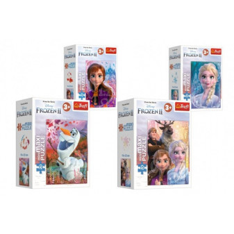 Minipuzzle miniMaxi 20 dílků Ledové království II/Frozen II 4 druhy v krabičce 11x8x4cm
