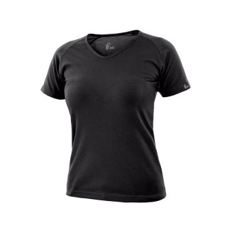 Tričko CXS ELLA, dámské, krátký rukáv, černá, vel. 3XL