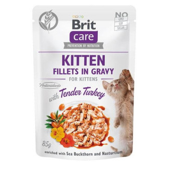 Brit Care Cat Kitten Filety w Sosie z Indyka 85g