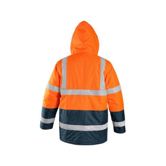 Bunda CXS OXFORD, výstražná, pánská, oranžovo-modrá, vel. 3XL