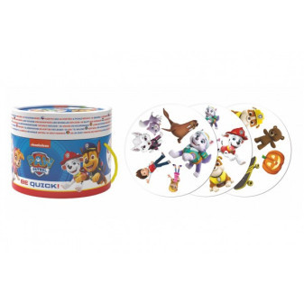 Postřeh! karetní hra Tlapková patrola/Paw patrol v papírovém tubusu 12x10cm