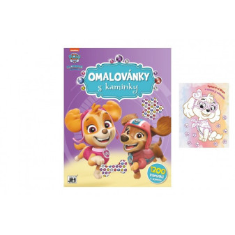 Omaľovánky s kamienkami Tlapková patrola/Paw patrol A4 21x28cm