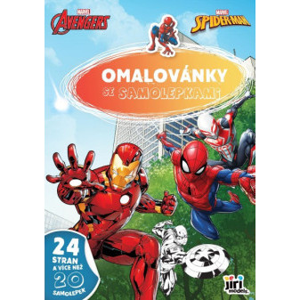 Omalovánky se samolepkami A4 Marvel 21x30cm