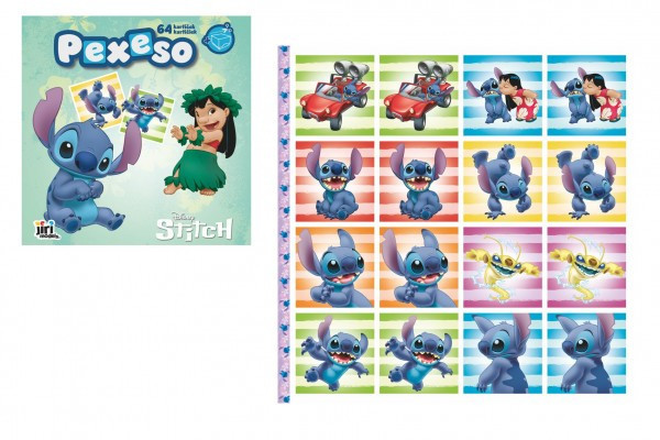 Pexeso v sešitu s omalovánkami Lilo & Stitch 21,5x21,5cm