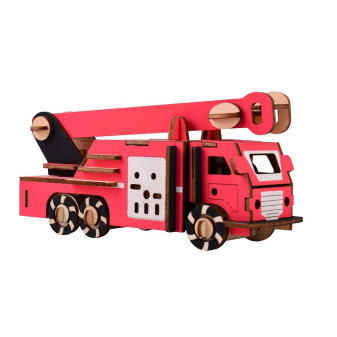 Woodcraft Drewniane puzzle 3D Wóz strażacki