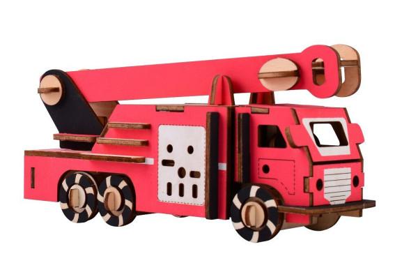 Woodcraft Drewniane puzzle 3D Wóz strażacki