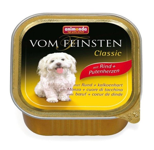 Animonda Vom Feinsten Classic paštika pro psy hovězí+krůtí srdce 150g