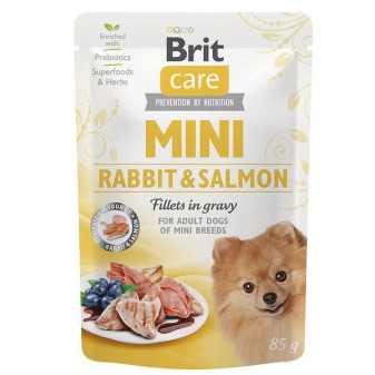 Kapsička Brit Care Mini Rabbit&Salmon fillets in gravy 85g