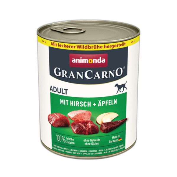 Animonda GranCarno Adult puszka dla psów z dziczyzną i jabłkami 800g