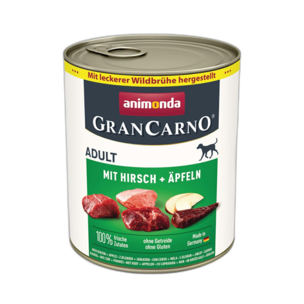 Animonda GranCarno Adult konzerva pro psy s jelením masem a jablky 800g