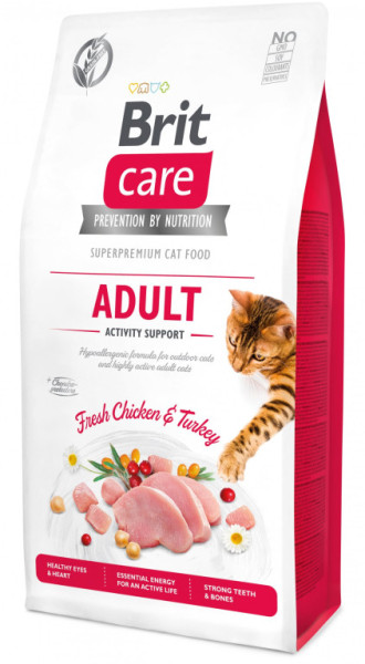 Brit Care Cat Bezzbożowa karma wspomagająca aktywność dla dorosłych 7kg
