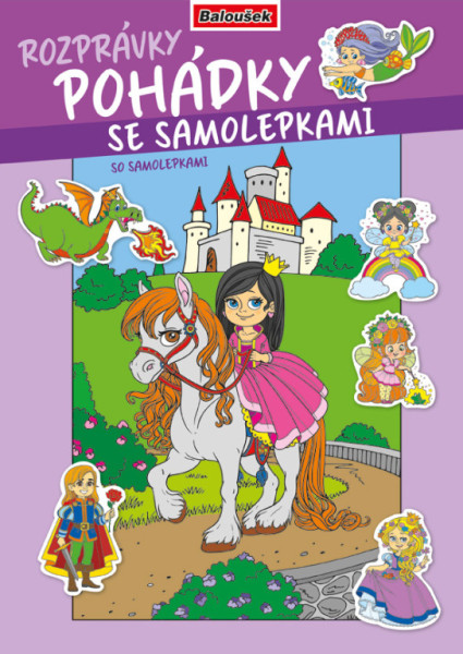 Omalovánka - A4 - se samolepkami - Pohádky