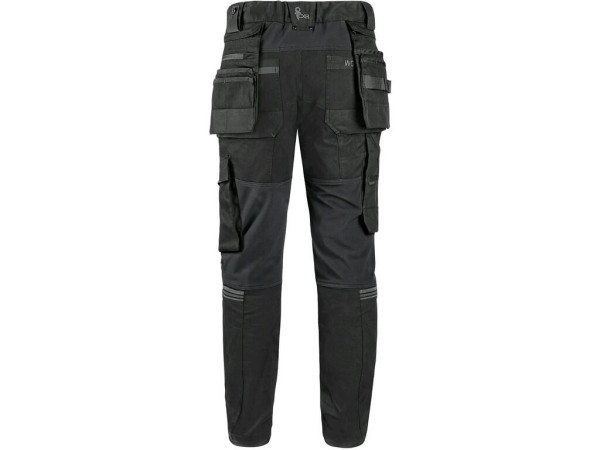 Kalhoty CXS LEONIS, pánské, černé s šedými doplňky