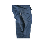 Męskie spodnie CXS LEONIS w kolorze niebieskim z czarnymi dodatkami, rozmiar 58